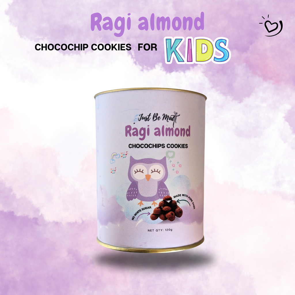 Ragi Almond Choco Chip Cookies for Kids