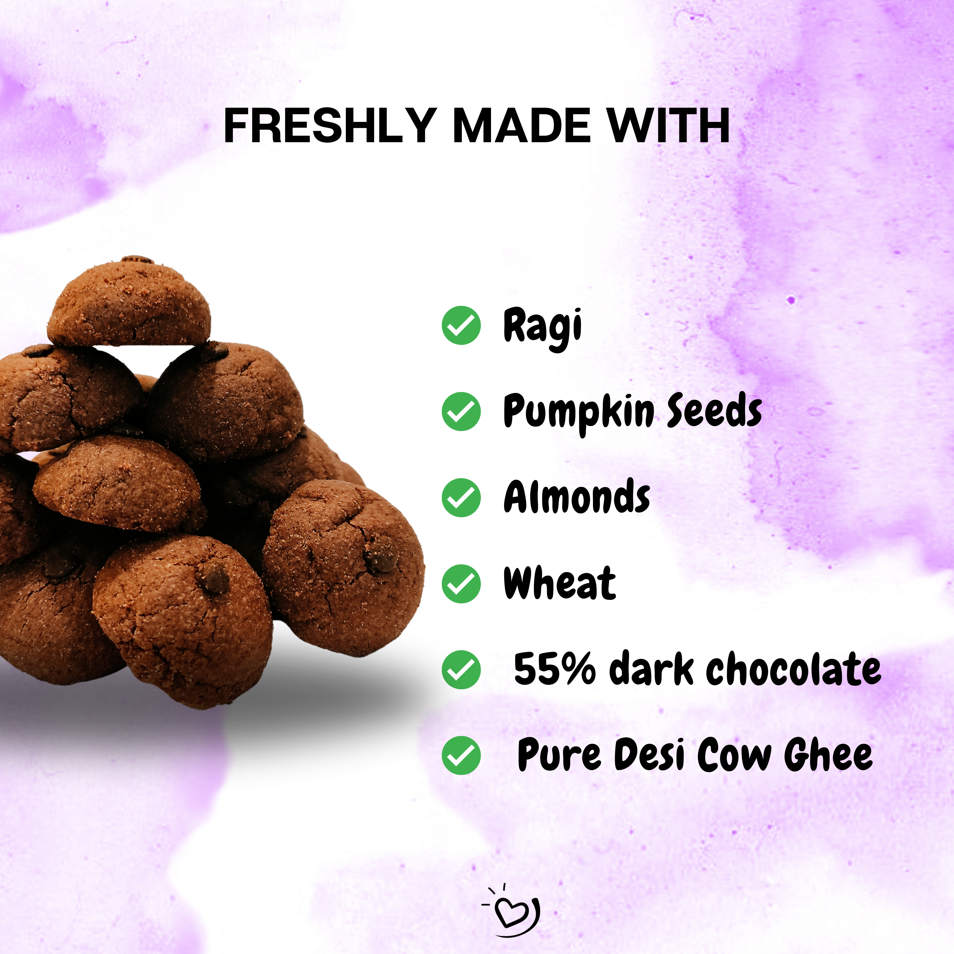 Ragi Almond Choco Chip Cookies for Kids